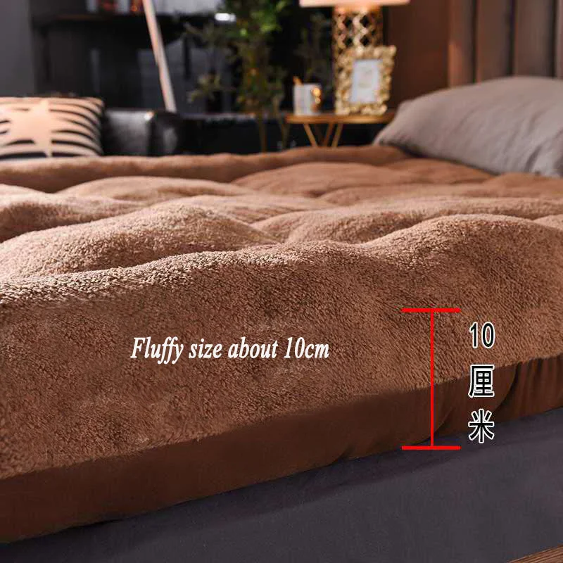 Mattress Topper Sleep Mattress Soft Mattress Filled With Feather Velvet Dormitory Thick Pad Twin Bed Home King Queen Bed Foldable Mattress Japanese Tatami Mat