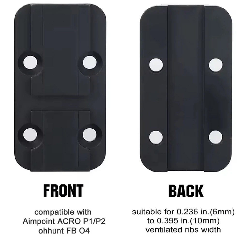Red Dot Mount Universal Ventilated Rib Mount ACRO Adaptor Plate Red Dot Sight ohhunt FB O4 red dot sight,rifle scope mount,scope mount adapter