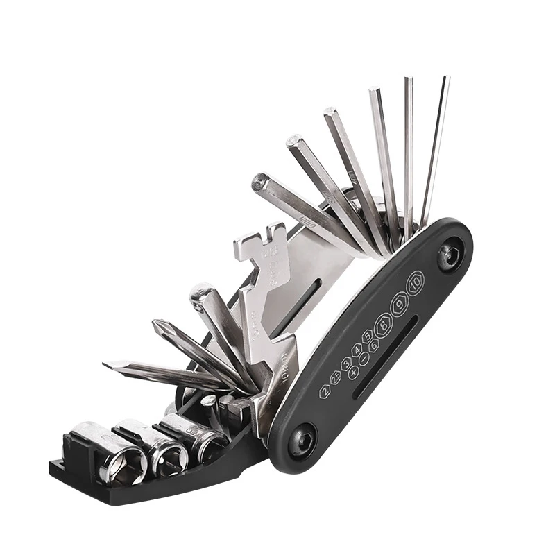 15 in 1 Bicycle Repair Tools Kit Portable MTB Bike Mini Cycling Multitool Hex Spoke Screwdrivers Tyre Lever Allen Wrench bike multi tool 7 in 1 multi function cycling maintenance tool portable reliable bicycle repair built to last