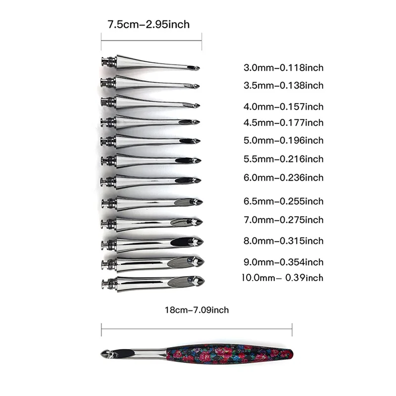 Ergonomic Interchangeable Crochet Hooks 6