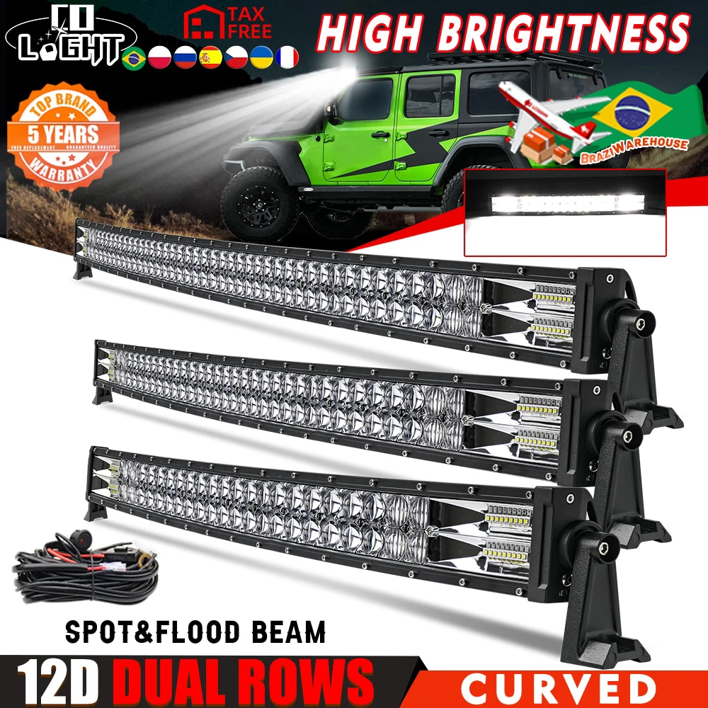 

CO LIGHT 22" 32" 42" 52"inch Led Light Bar Work Light 12D 420W 620W 820W 1020W 2-Row 4x4 Truck ATV Car Offroad Driving Lig