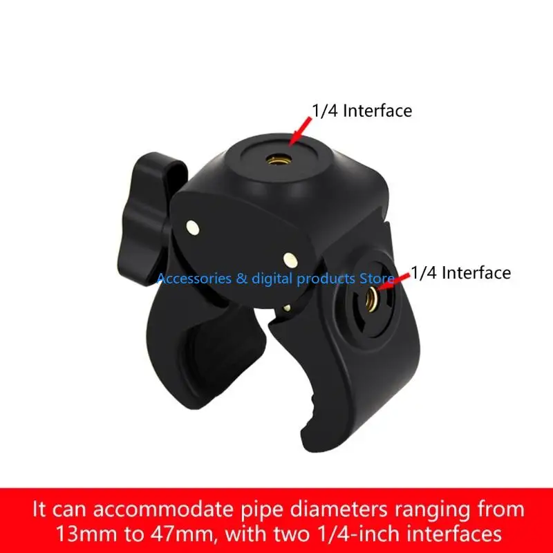 77JD 1/4 및 3/8인치 나사가 있는 13mm 45mm 튜브용 다목적 사진 클램프