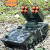 New Remote Control 2.4g Battle Tank Military Missile Launcher Electronic Acousto Optic Rc Kids Toy children Outdoor gift 2