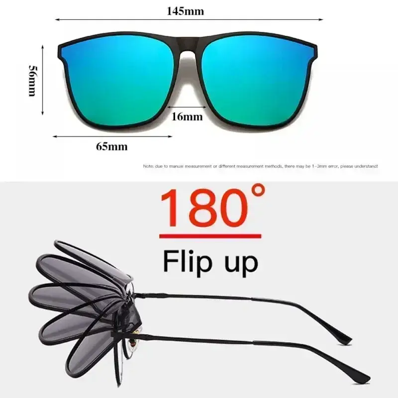 Polarized Clip On Sunglasses Men Photochromic Car Driver Goggles Night Vision Glasses Anti Glare Vintage Square Glasses Oculos - Image 4