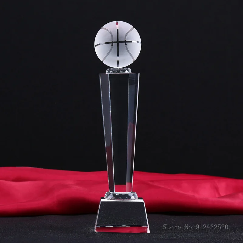 Creative Custom Crystal Trophy Basketball Football Volleyball Earth Golf Cricket, Competition Awards, Company Employee Lettering