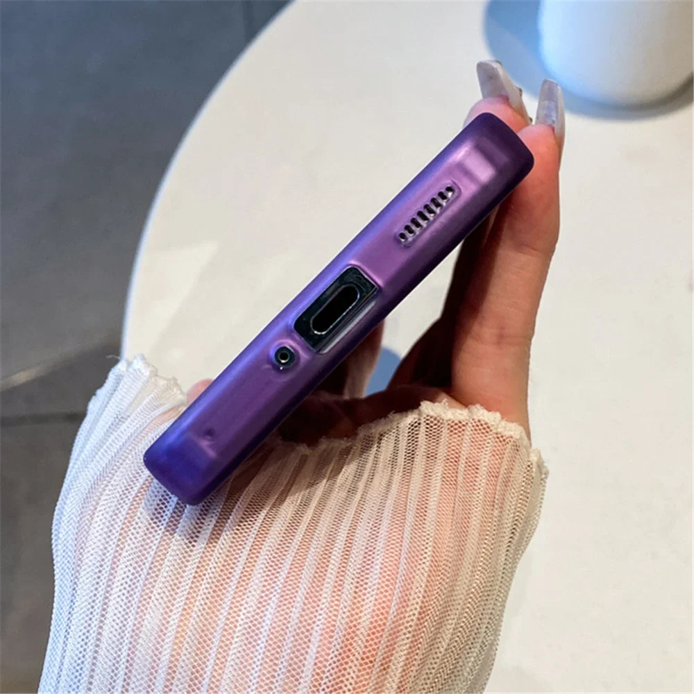 Vibrant Matte Laser Phone Case - Shockproof Protective Cover with Bumper Edges
