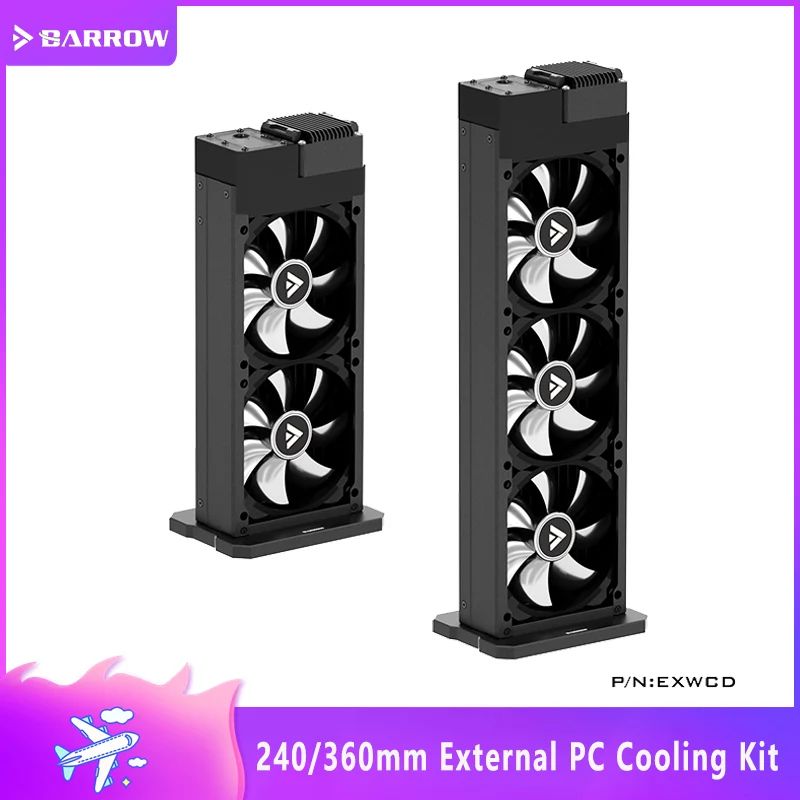 BarrowWaterCoolingCustomKitExternalWatercoolerPCDDCPump240360mmRadiatorFans