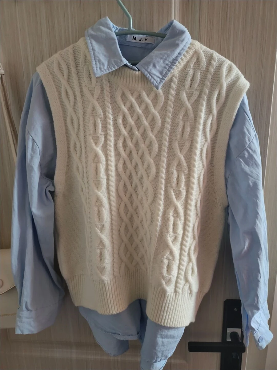 Sdd15d79a42da4b1ca77a0baba96e4e8eD Spring Fall Knit Vest Soft O-neck Pullovers Solid Color Sweater Colete Basic Woman Knitwears Top Korean Sleeveless Chaleco Mujer Mallzona