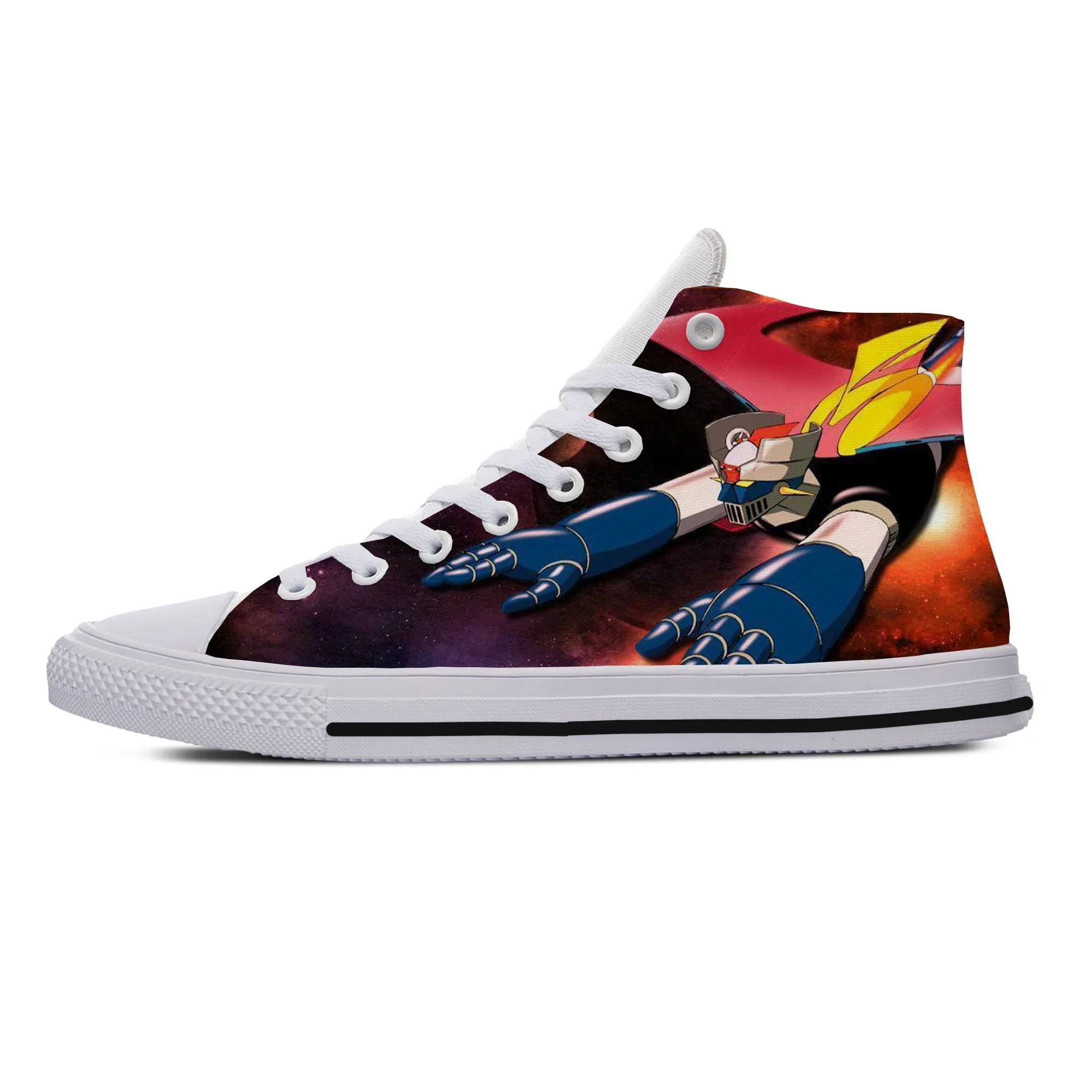 Hot Japanese Anime Manga Mazinger Z UFO Robot Fashion Woman Man Lightweight Sneakers High Quality High Help Casual Board Shoes