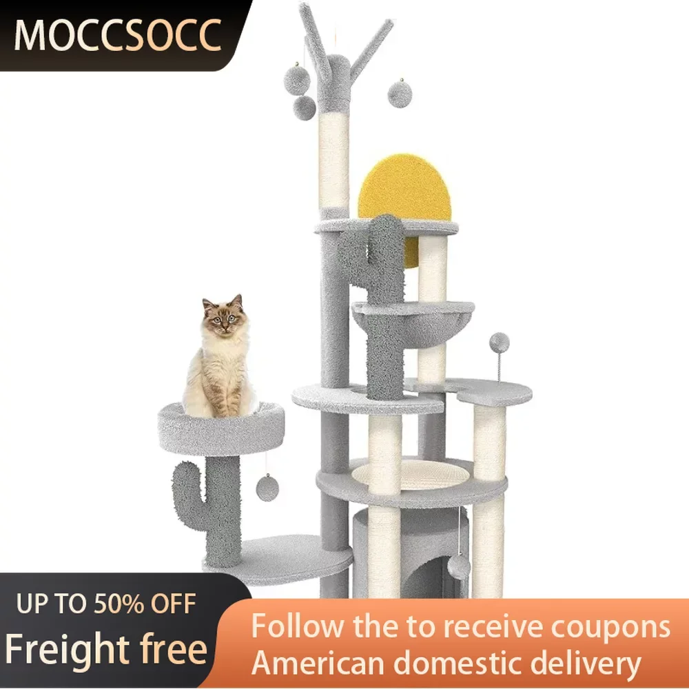 

72 Inches Cat Tree Tower for Indoor Cat Kitten Furniture Condo With Scratching Sisal Posts Cats Pet Products Freight free