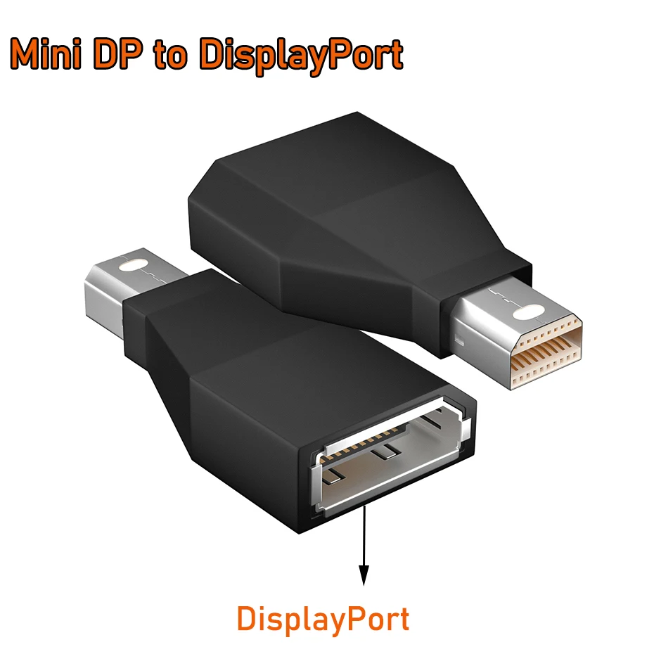 썬더볼트 미니 DP to HDMI VGA DVI 변환기, 4K 1080P 미니 DP 케이블 어댑터, 맥북 프로 에어 애플 아이맥용, 3 in 1