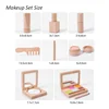 Wooden Pretend Play Toy Makeup Kit Cosmetic Bag Doctor Imitation Game Tool Set Toys for Girls and Boys Interest Development Gift 5