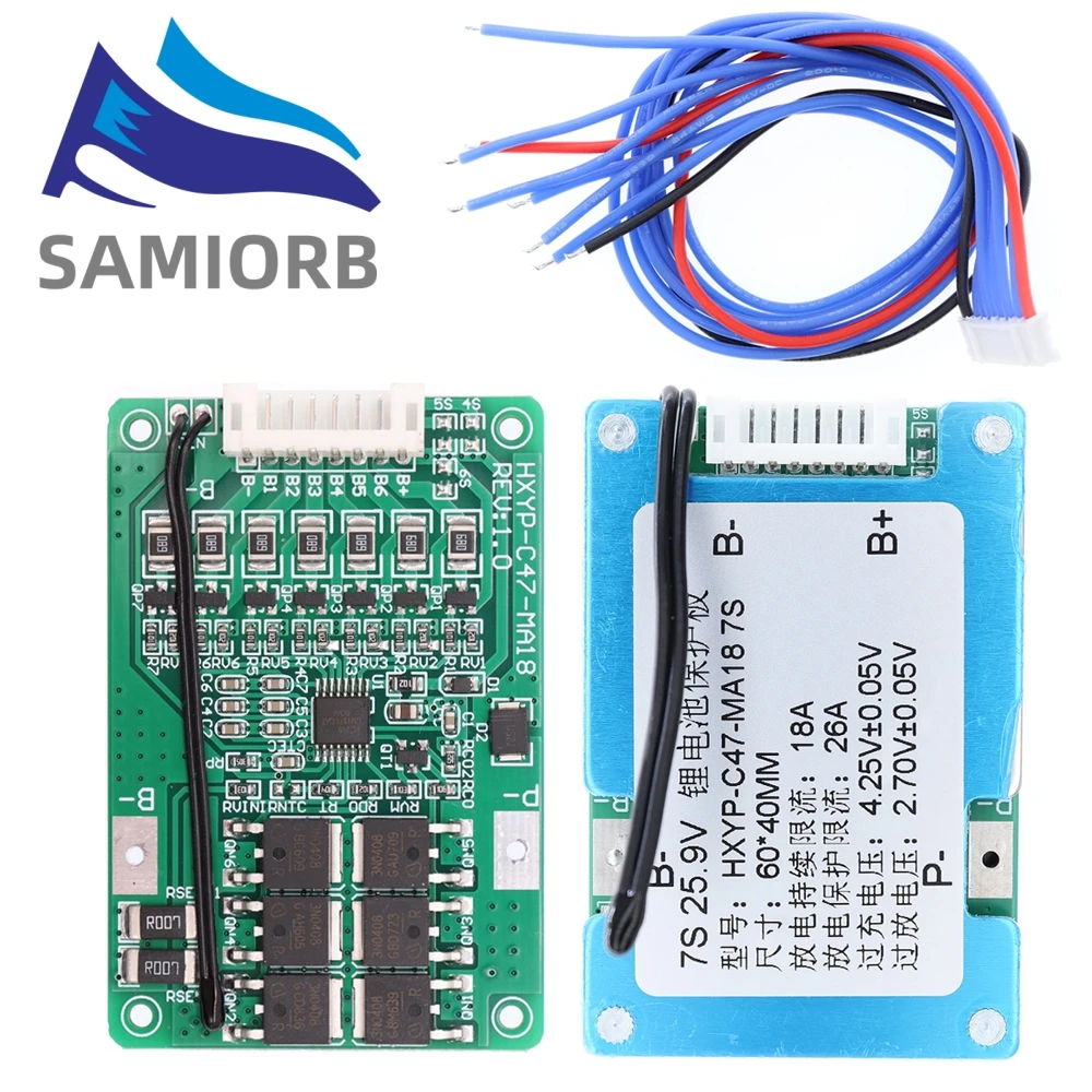 18650 Li-Ion Lmo Ternäre Lithium-Batterie Ladegerät Schutz Bord Balance Und Temperatur Schützen 4 S/5 S/6 S/7 S BMS 16,8 V 21 V 20 A