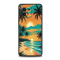 Sunset Coconut Tree Shockproof Soft TPU Phone Case Cover - Xiaomi 13 Lite (A1)