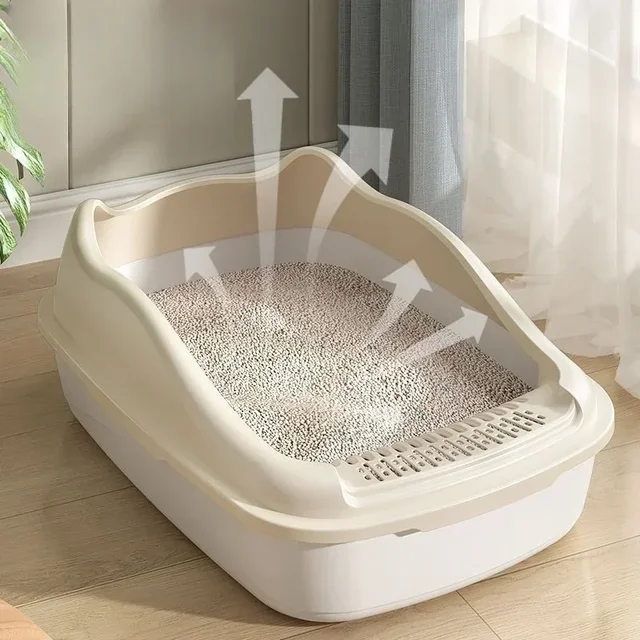 Anti-Splash Cat Litter Box & Bedpan - Pet Sandbox for Kitties/Kittens Convenient Cleaning Cat Toilet Essential Pet Supplies 5