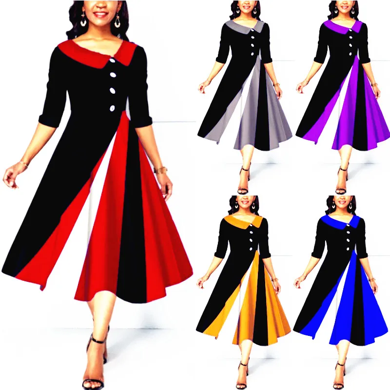 

Women Summer Half Sleeve Loose Boho Vintage Ruffles Befree Spring Elegant Party 5XL Dress Large Big Button Party Maxi Dresses