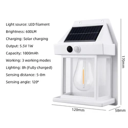 Solar Wall Light - Waterproof Wireless Motion Sensor Security Lamp - 2PCS (White)