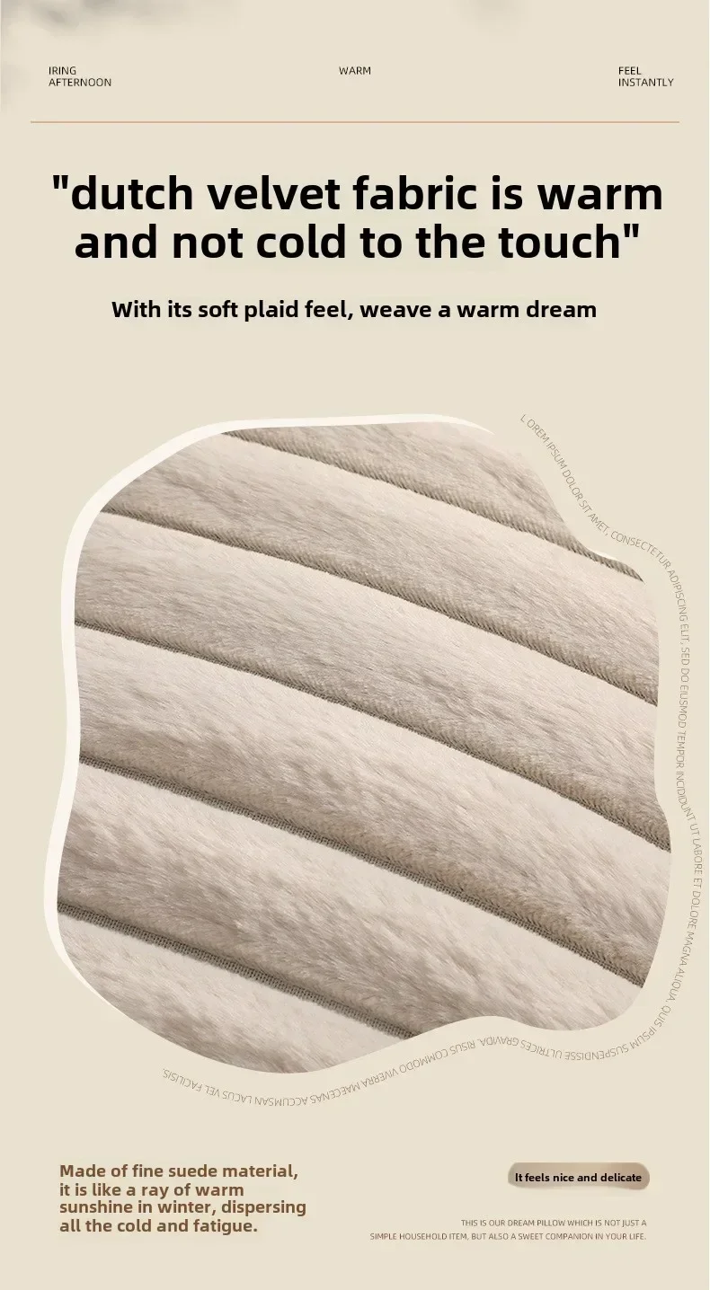 Kunstfell-Kissenbezug Plüsch-Kissenhülle Weicher Flauschiger Gestreifter Kissenbezug Dekorative Kissen Luxuriöse Wohnraumdekoration für Sofa – Detail 8