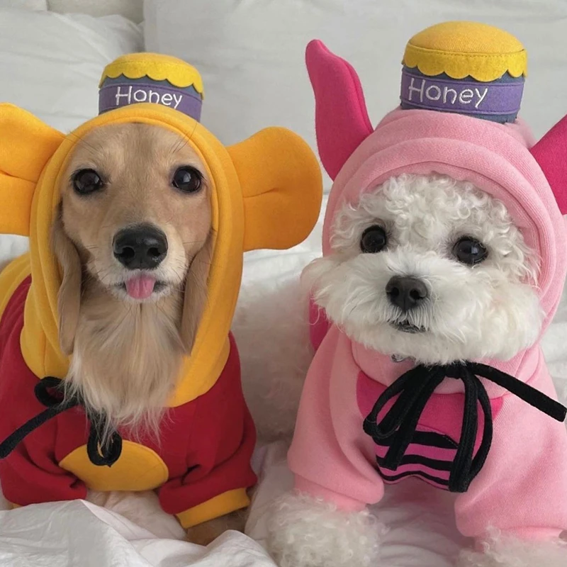 

New Winter Dog Hoodie Warm Coat Pullover Clothing for Small Medium Large Dog Cat Jacket Teddy Bichon Costume Autumn Pet Supplies