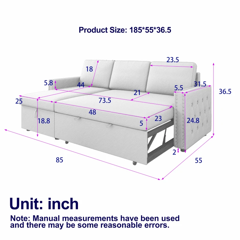 Sofa Sleeper with Storage 3