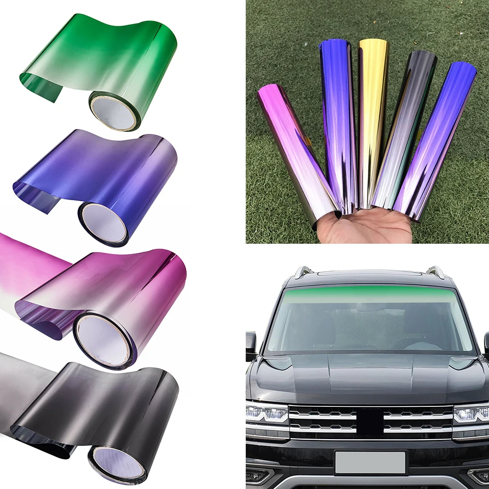 Universal Auto Windschutzscheibe Sonnenschutz Film Aufkleber 135x20cm Fenster Glas Solar Filme Mit Schaber Anti-Uv sonne Streifen Auto Zubehör – Detail 1