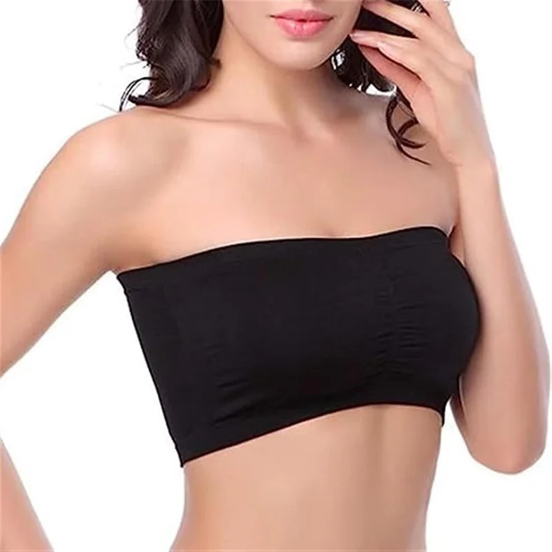 Women Lingerie Bra Women Tube Tops Women Sexy Lingerie Lace Seamless Tube Top Breathable Strapless Bandeau Bra Underwear Without Pad Sleep Underwear Sports Bra