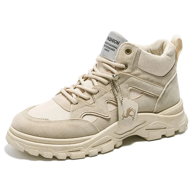 Winter Outdoor Men's Boots Fashion Platform Cowboy Ankle Boots Casual Combat Waterproof Tactical