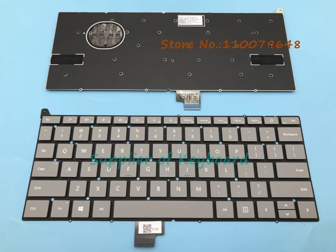 

NEW For Microsoft Surface Laptop Go 1943 12.4" English Keyboard 9Z.NJ0PQ.201 Gray With Power Key