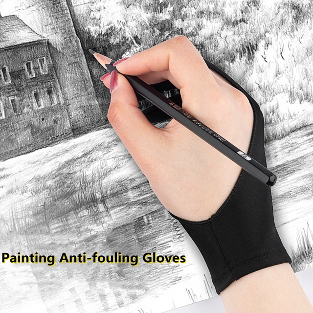 Anti-touch Two-finger Hand Painting Gloves For Tablet Digital Board Screen  Touch Drawing Anti-fouling Oil Painting Art Supplies - Drawing Gloves -  AliExpress
