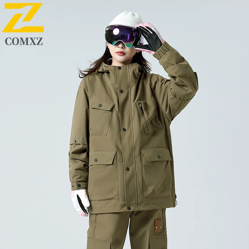 EiAO 3-in-1 Jacket Detachable Winter Thermal Windbreaker with Down Inner for Hiking Travel Camping Men Women Waterproof Coat