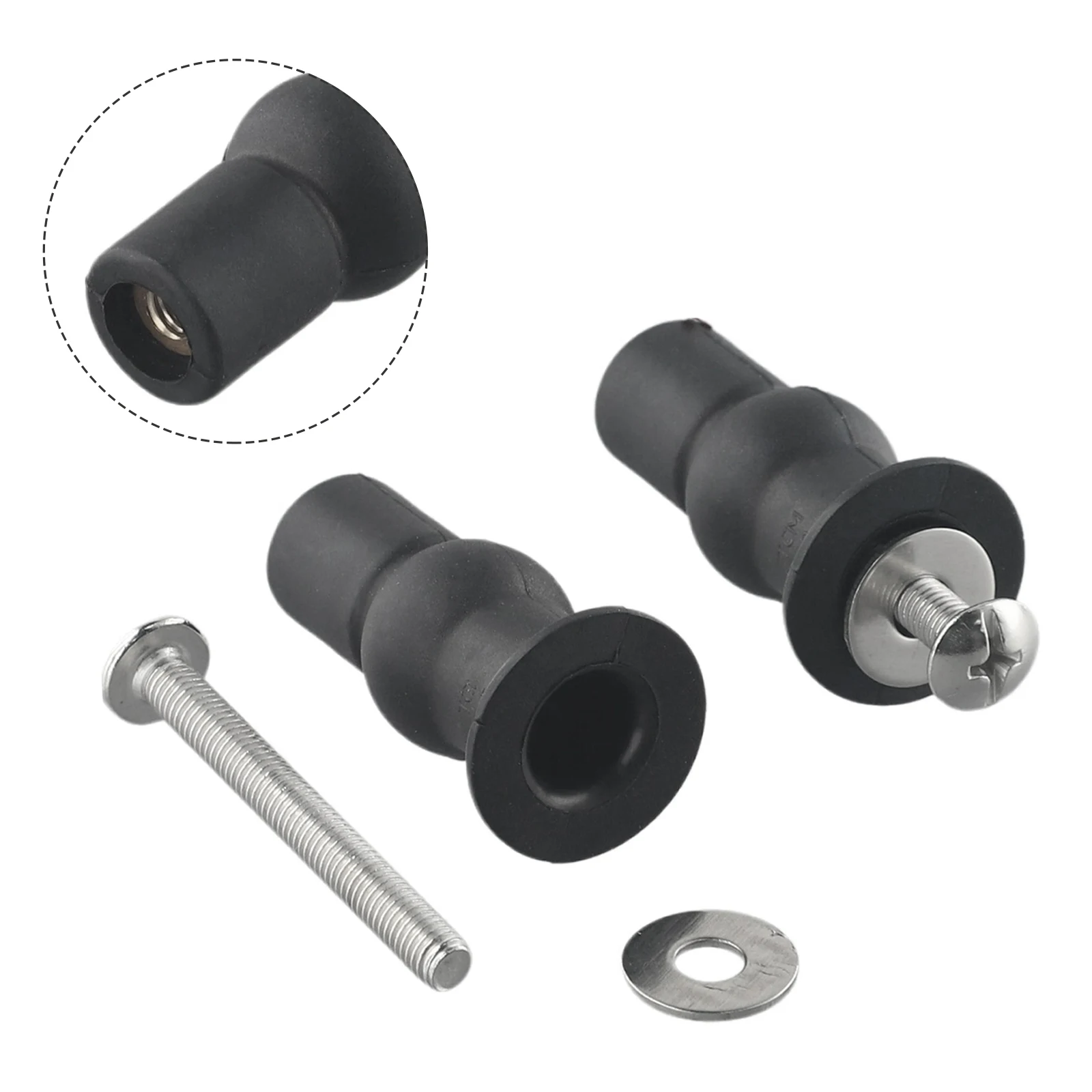 Toilet Fixing Bolt Sets Seat Top Fix Seat Hinge Hole Fixings Expansion Bolt Nut Bathroom Accessories Nylon Expansion Plug