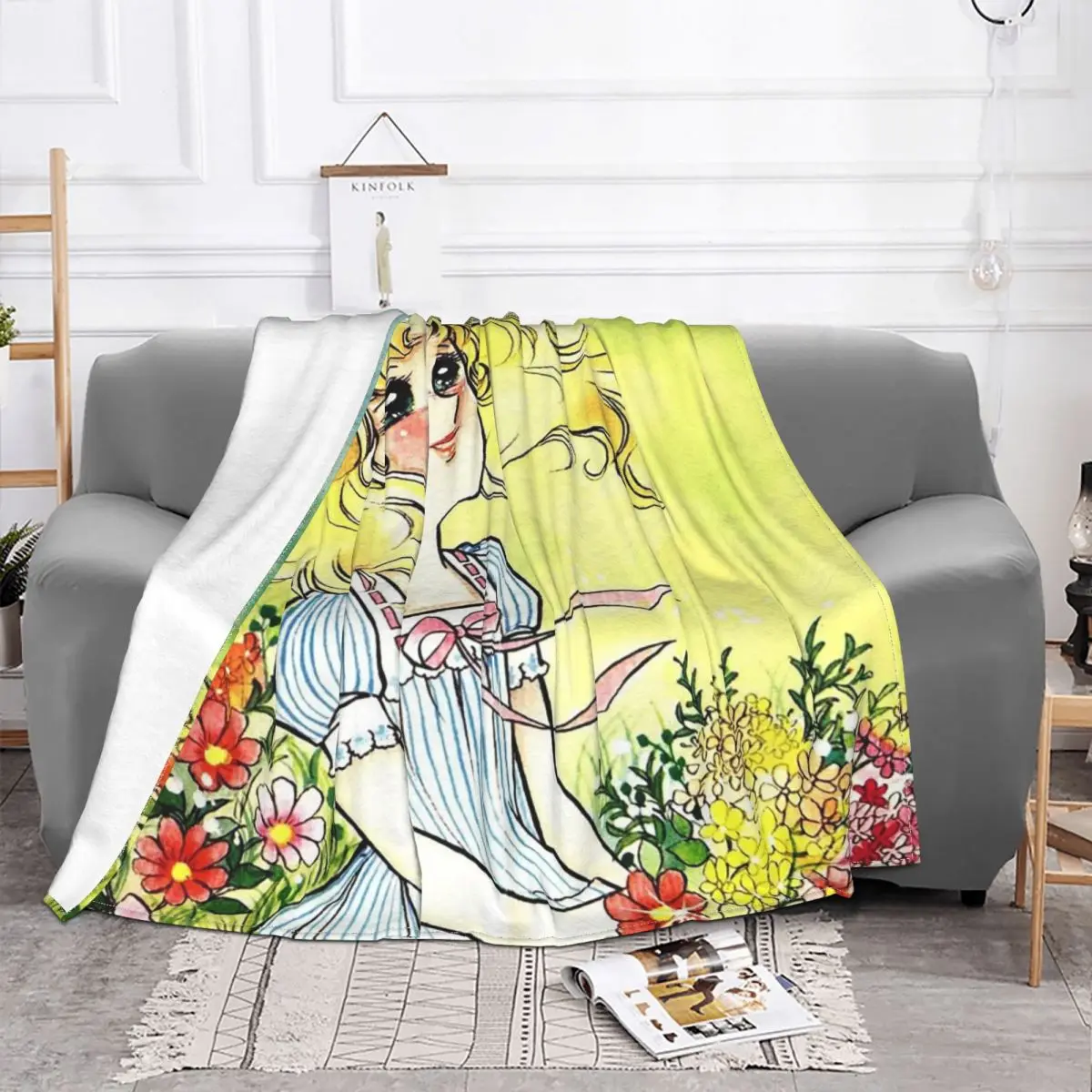 

Карамельные конфетные японские одеяла бархатный принт Аниме Манга многофункциональное супер мягкое покрывало для кровати спальни одеяло