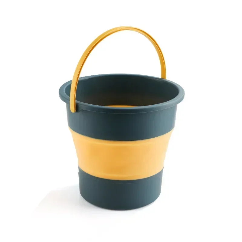 Folding Storage Bucket Silicone Bucket For Fishing Car Wash Outdoor Square Bathroom Kitchen Camp