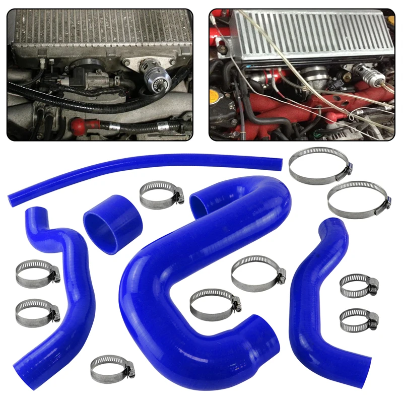 Kit Fascette Stringitubo In Silicone Intercooler Per Subaru Impreza 2.0L/2.5L Wrx 2002-2007 E Sti 2004-2007 Nero/Blu/Rosso
