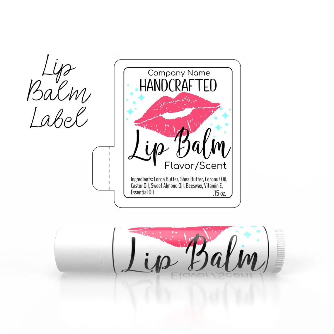 Lip Balm Label, Custom Stickers, Favour, Wedding, Lip Gloss, Chapstick Label, Personalized. Waterproof, 100