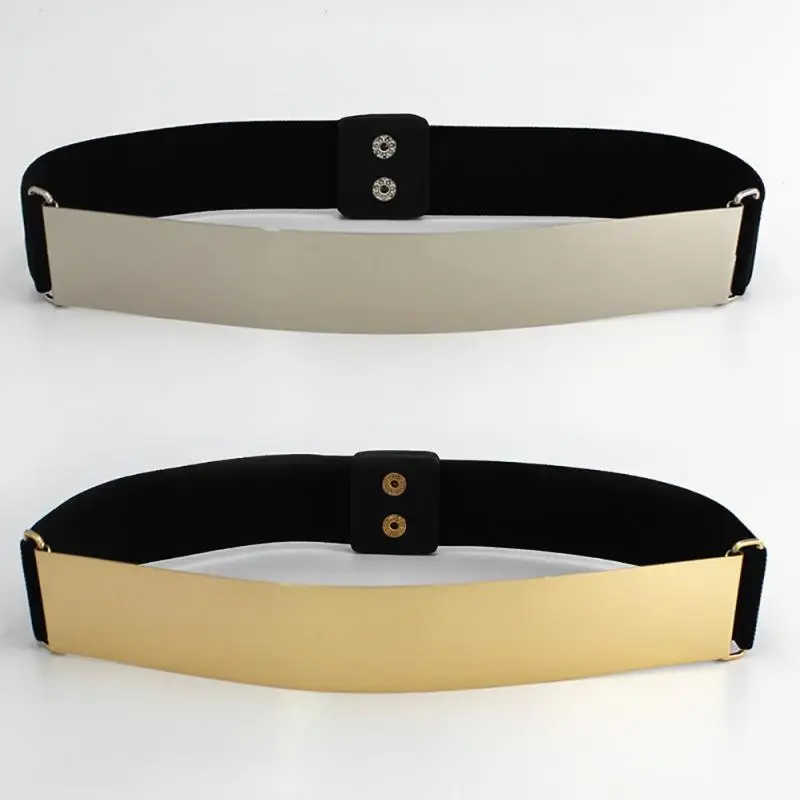 wide waist belts for dresses Classy Elastic Belt Female Chain Belt Gold Silver Brand Belt For Woman Cinch Waistband Dress Coat Belt Ladies Apparel Accessorie cute belts