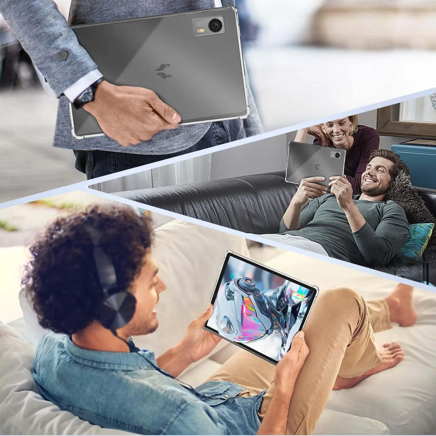 Slim  Clear TPU Shockproof Tablet Case with Airbag Protection