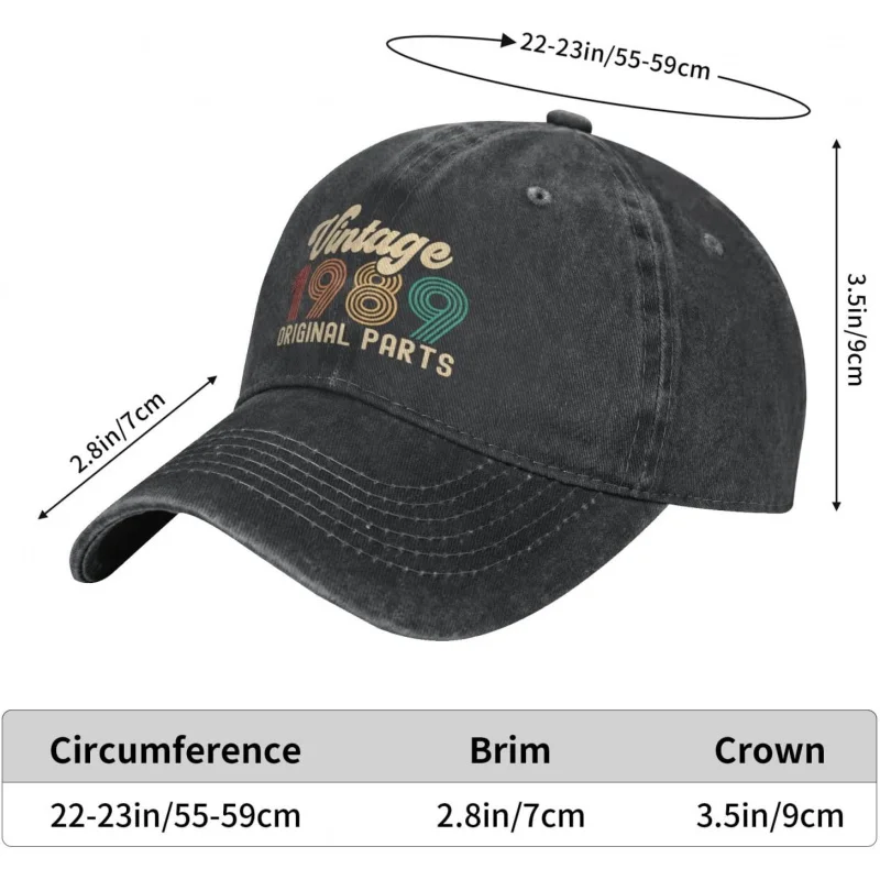 39th 38th 37th 36th 34th 33th 32th 31th 30th birthday gift vintage 1984 1985 1986 1987 1988 1989 1990 hat