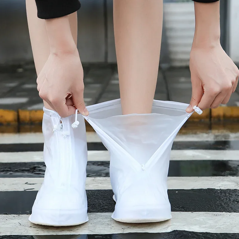 Shoe covers Waterproof Shoe Cover Silicone Sport Rain Boot Cover with Layer Non-slip Material Wear-resistant Thick Shoes Unisex 1 Pair
