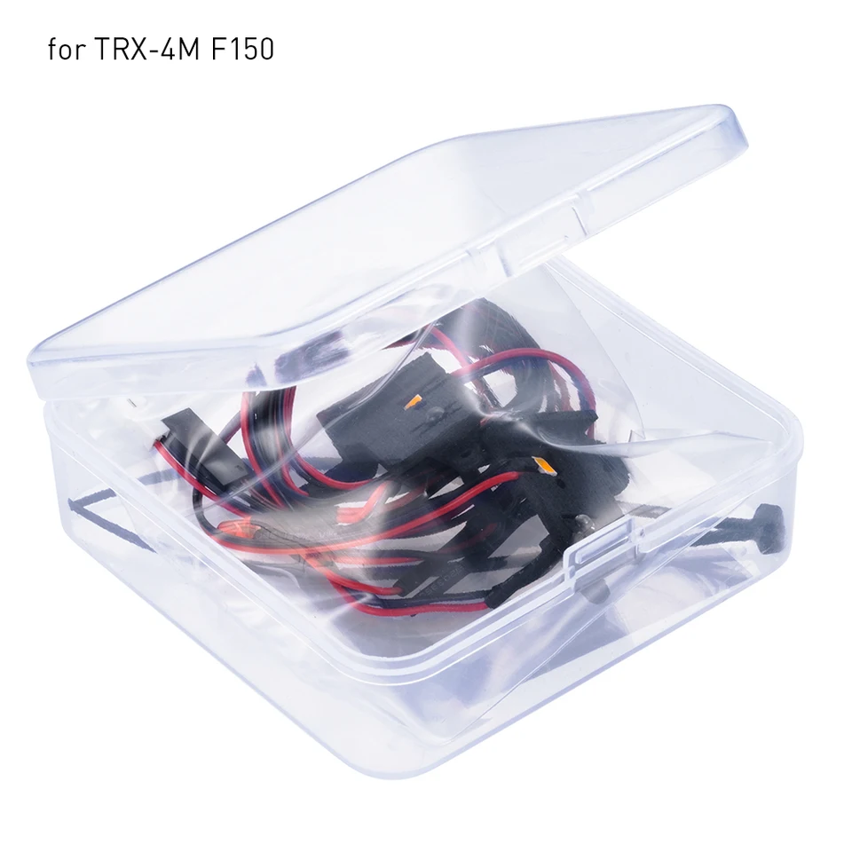 AXspeed Set Luci Anteriori E Posteriori Per Auto RC TRX4M TRX4-M 1/18 - LED Bianche E Rosse In ABS