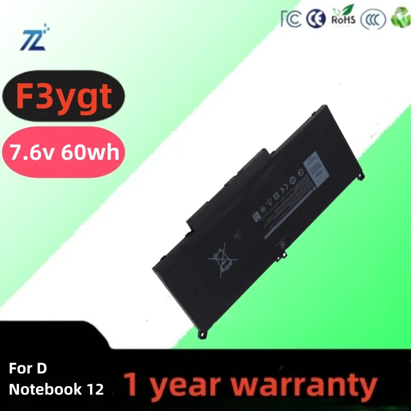 F3ygt Laptop Battery Replacement Laptop Battery F3ygt 7.6v 60wh 7890mah Batteries For D Notebook 12 7000 E7280 7490
