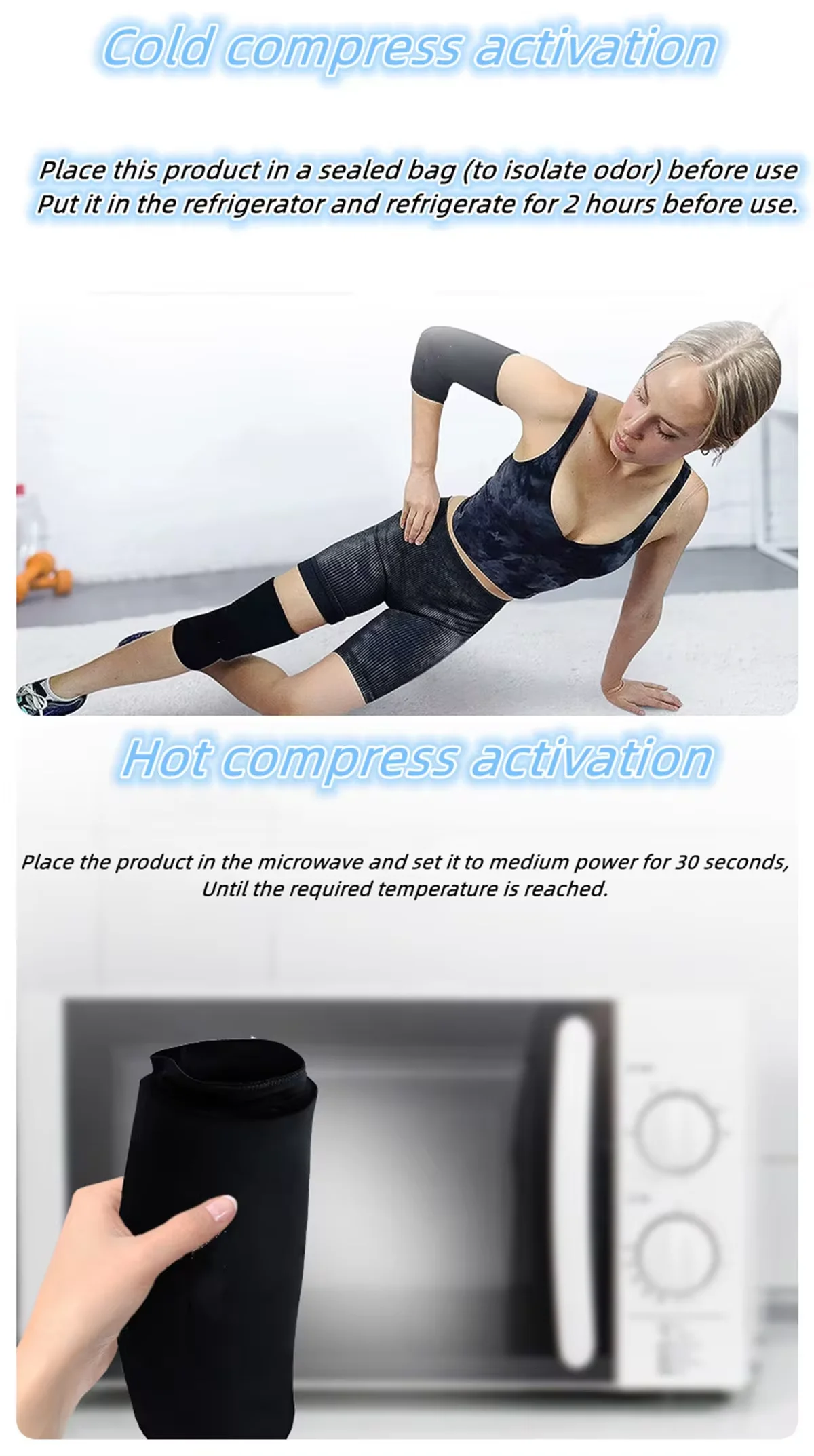 Elbow Ice Pack Hot & Cold Elbow Brace Gel Ice Wrap Compression Sleeve for Wrist Swelling Soreness Reduce Joint Pain Bruising