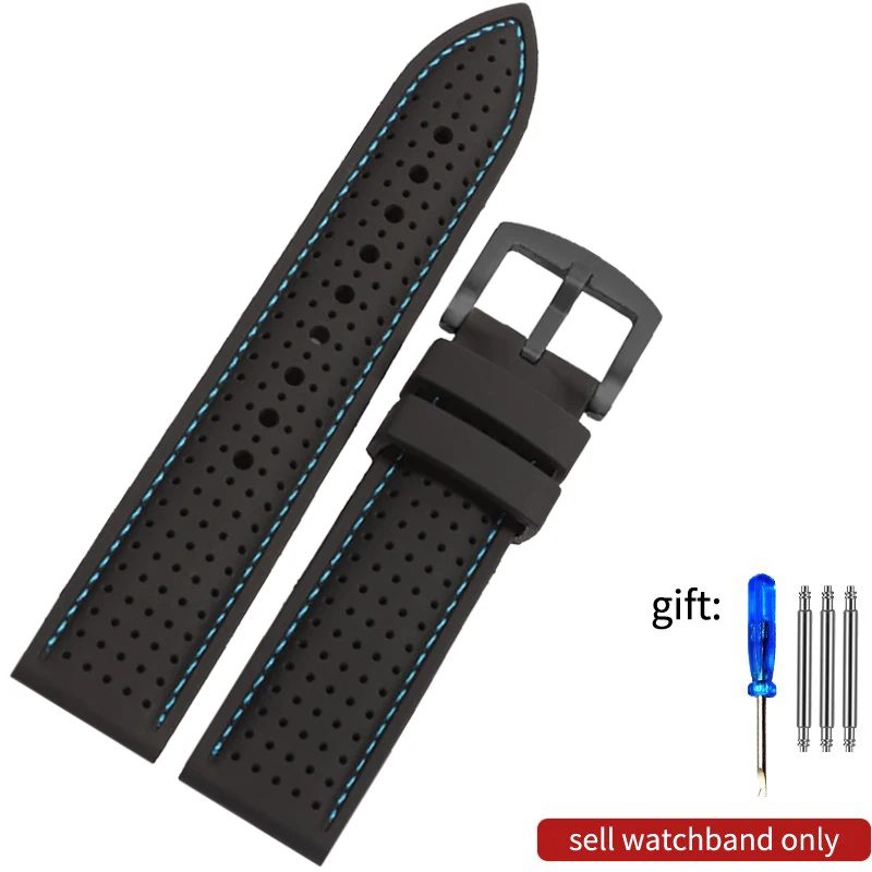 Breathable Soft Silicone Sports Watchband Strap - Universal Size Smartwatch Accessory