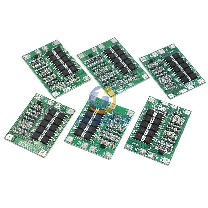 Battery Protection Board 3S 4S 40A 60A Li-ion Lithium 18650 BMS for Drill Motor 11.1V 12.6V/14.8V 16.8V Enhance Balance