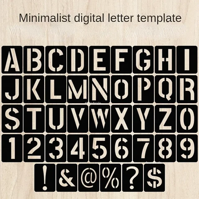 Alphabet Letters and Number Stencils (Individuals) For Sale