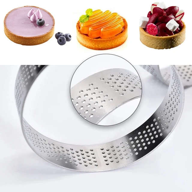 2Pcs Moule Patisserie Rond En Aluminium Moules À Pâtisserie Haut