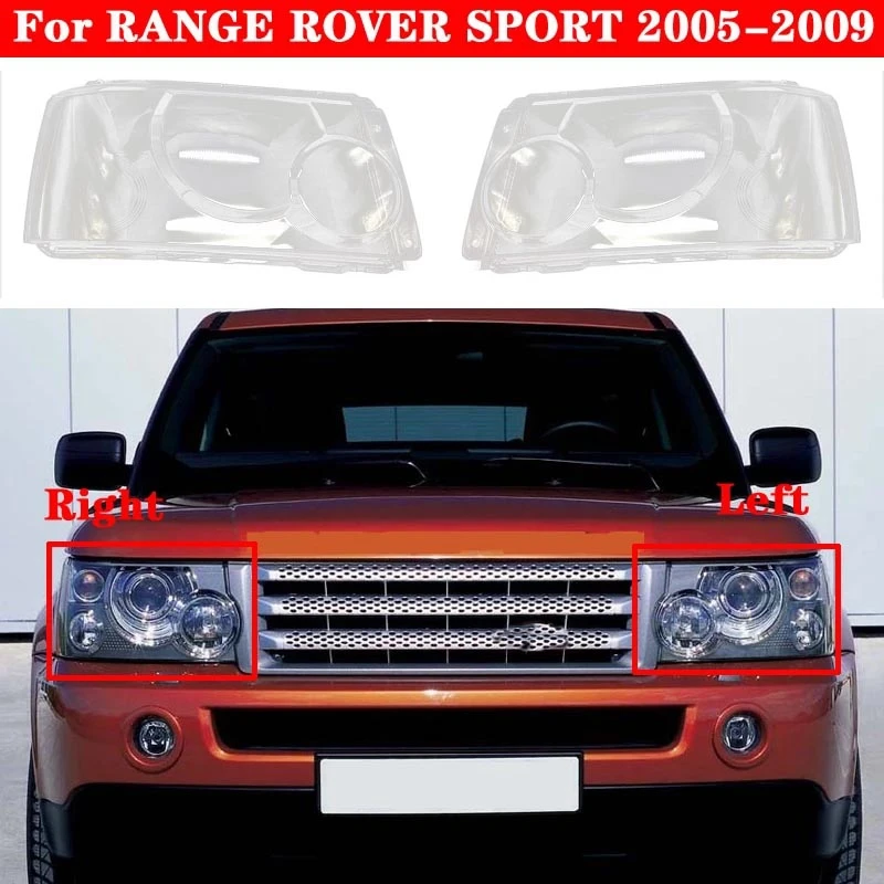 

Car Front Headlight Cover Glass Lens Shell Light Caps Lampshade Lamp Shade For Land Rover Range Rover Sport 2005-2009