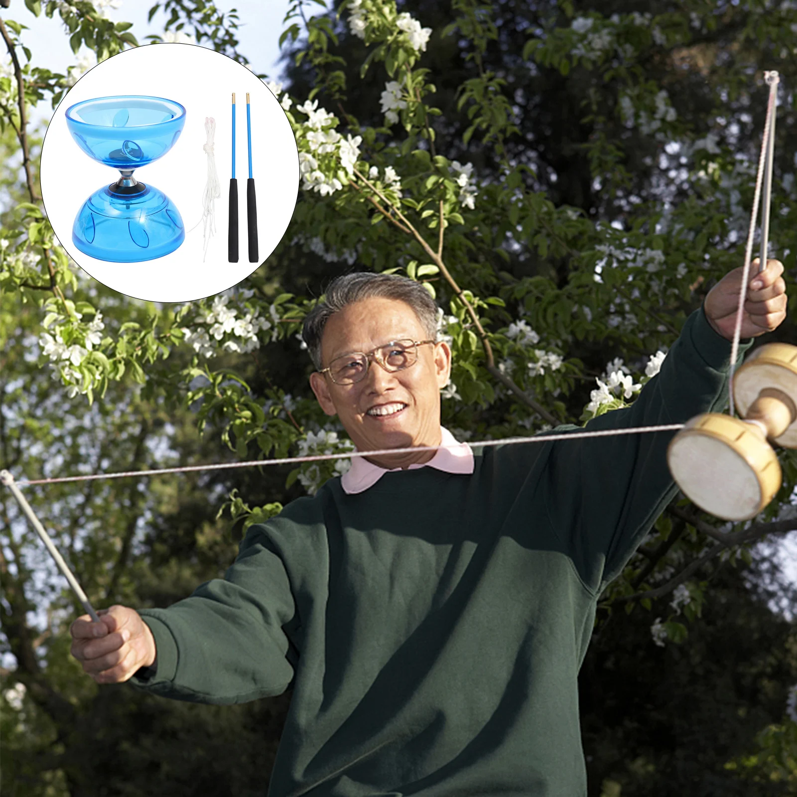 

1 Set Chinese Outdoor Toys Diabolo Toy Professional Juggling Diabolos Outdoor Toys Kids Elderly Toy