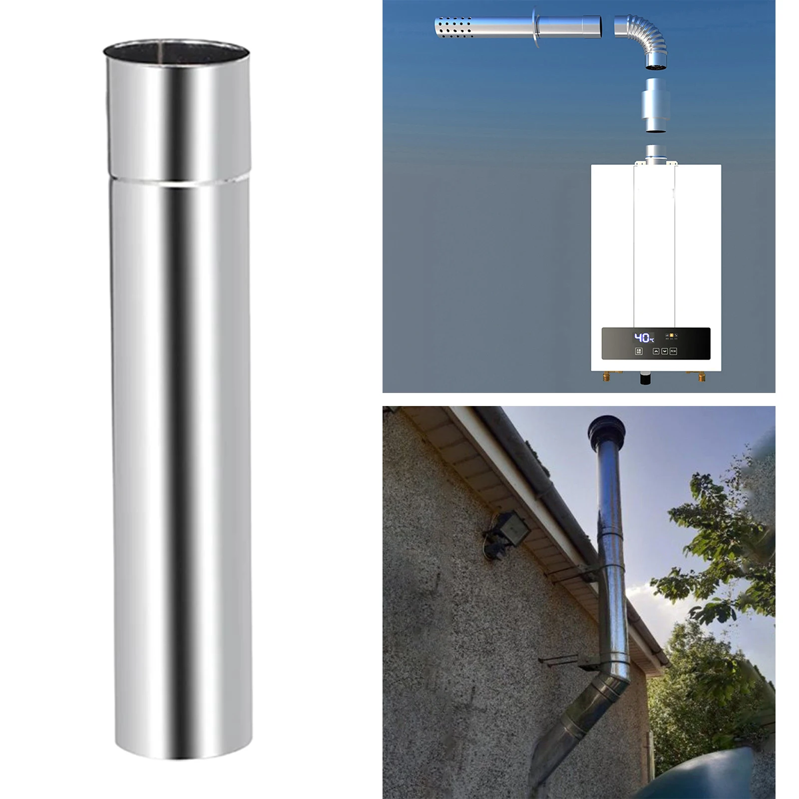 Almencla Portable Stove Pipe With Damper Chimney