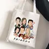 Friends Tv Show Series Pattern Tote Bag Fashionable Canvas Bags Parties Travel and Shopping Machine Washable Student Fans Gifts 3